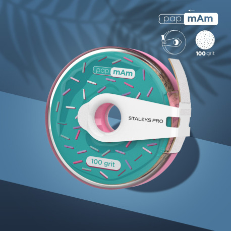 STALEKS PRO Donut Einweg-Nagelfeilenrolle im Spender 100 grit